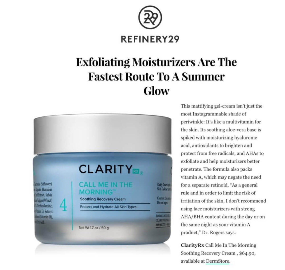 Exfoliating moisturizers Fast and Easy Way to Summer Glow — Clarity